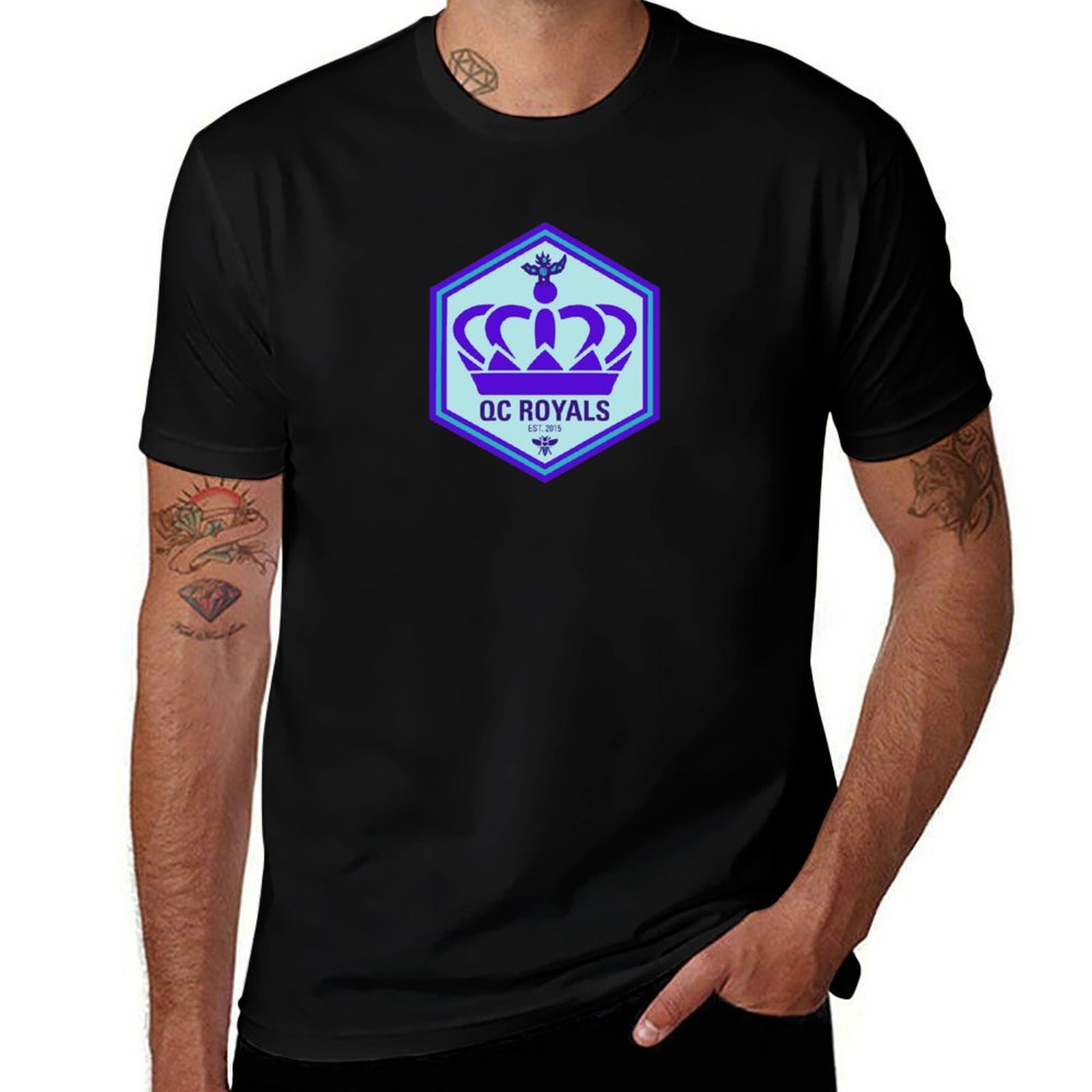 Printing Qc - เสื้อยืดโลโก้คิวซี รอยัลส์ 2021 เสื้อยืดแขนสั้นพิมพ์ลายฤดูร้อน