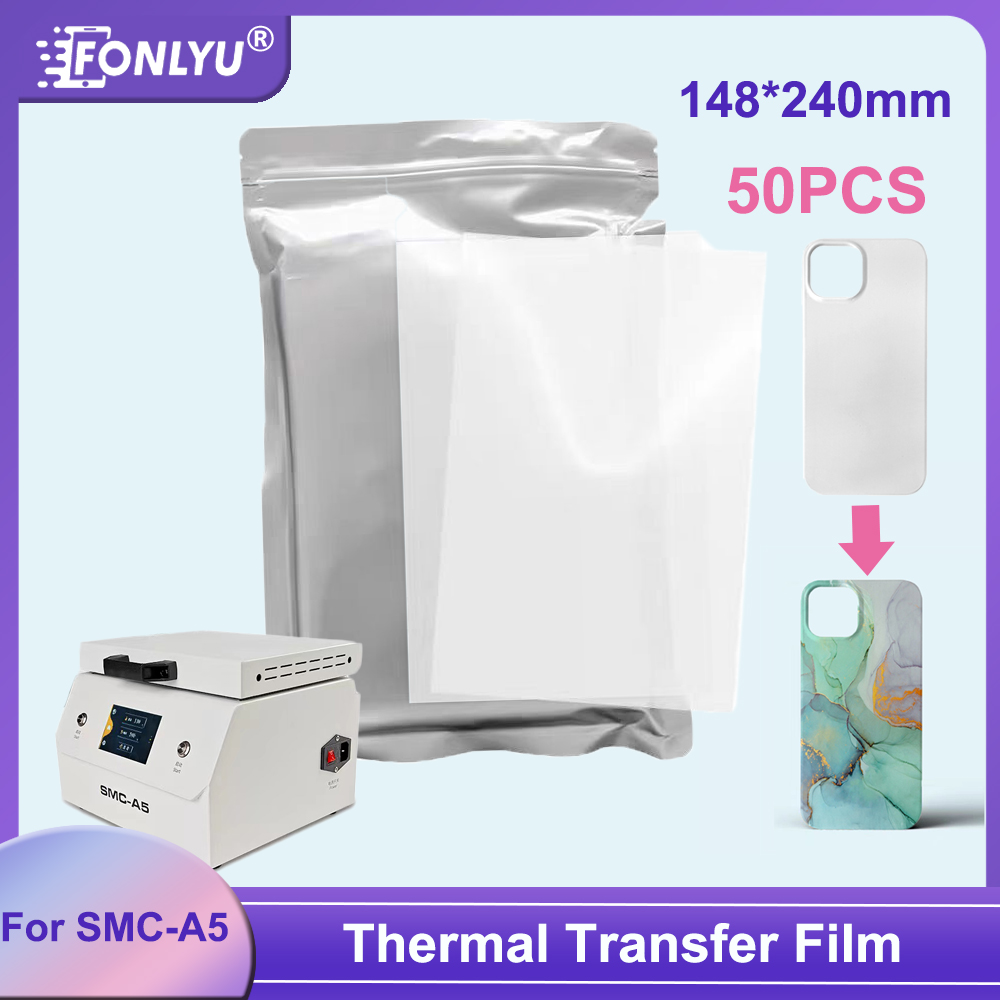 Printable Heat Transfer Vinyl - Fonlyu กระดาษฟิล์มซับลิเมชัน3D 50ชิ้นสำหรับพิมพ์ด้วยความร้อนเคสโทรศัพท์เปล่าพิมพ์ลายสำหรับ iPhone 15 14