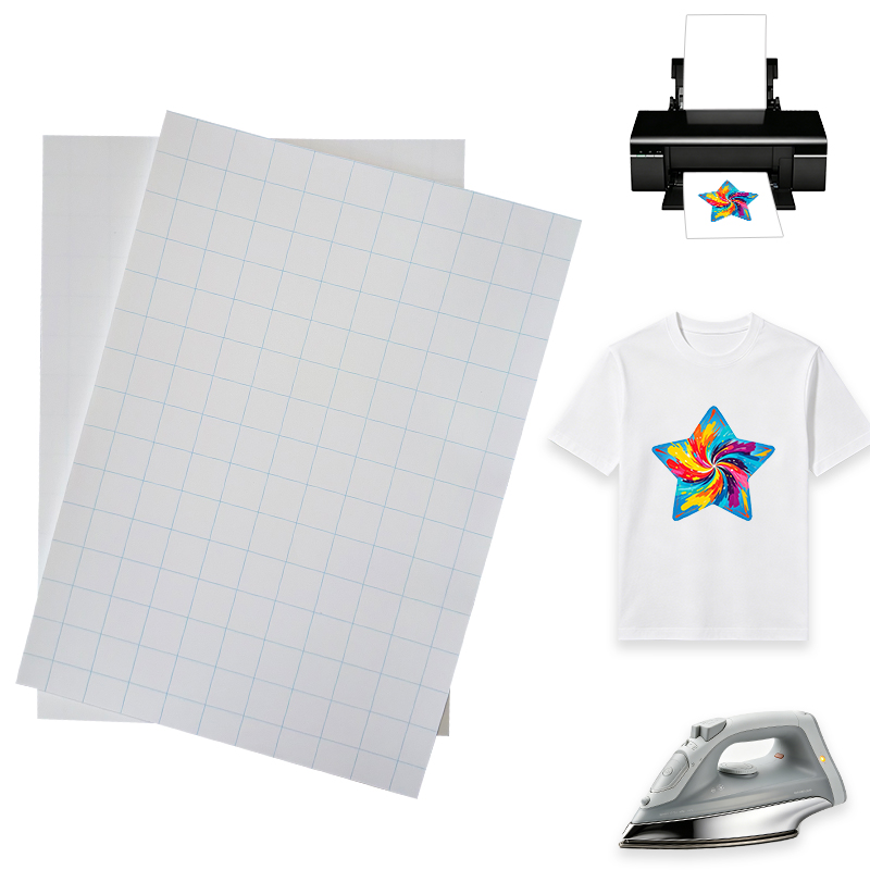 White Toner Transfer Paper - A4 10/20PCS กระดาษถ่ายโอนความร้อนอิงค์เจ็ทสีขาวอ่อนกระดาษถ่ายโอนเสื้อยืดการพิมพ์แบบถ่ายโอนความร้อนสำหรับ DIY ผ้าฝ้าย 100%