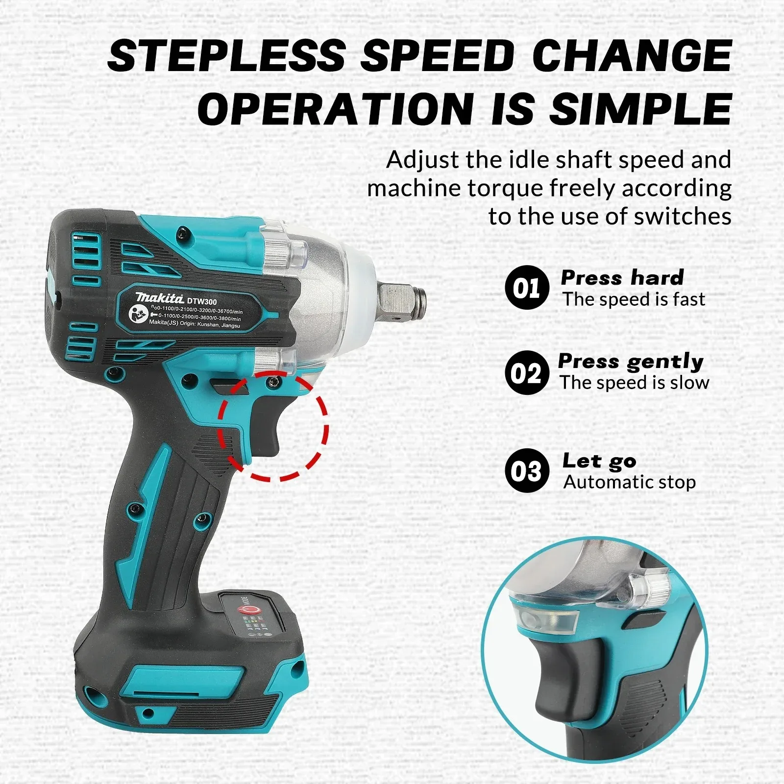 ประแจบล็อกไร้สาย Makita DTW300 - Makita Drill Dtw300 บทวิจารณ์และราคา