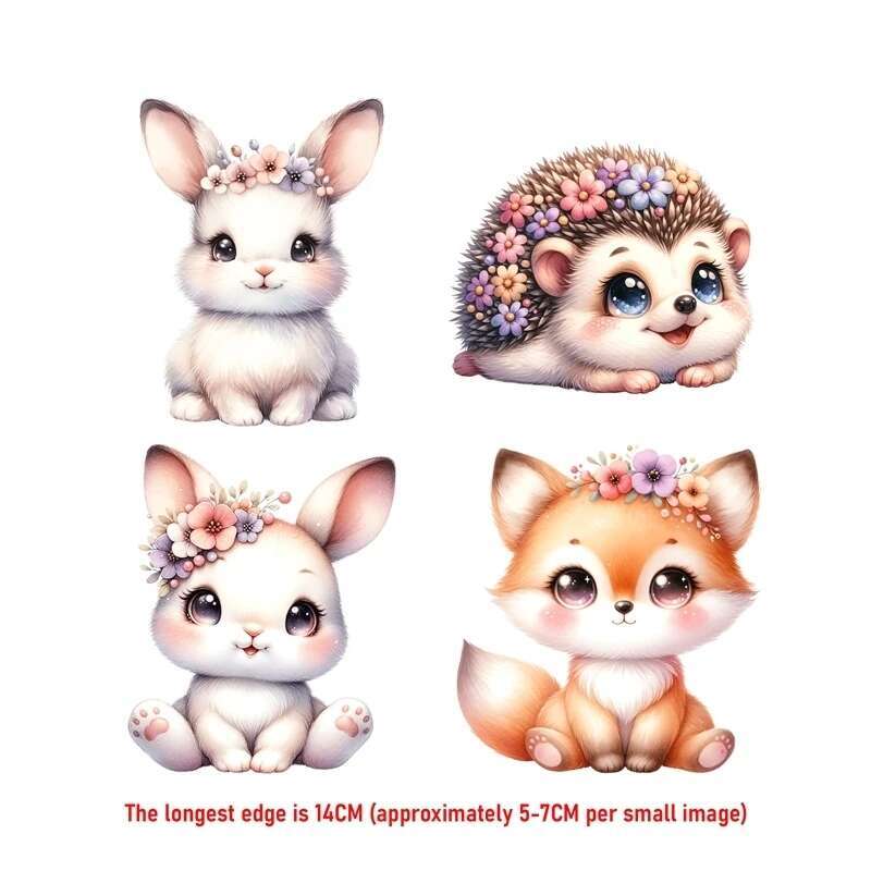 14 ซม.ชุดดอกไม้น่ารักสัตว์ฟ็อก - Printable Heat Transfer Vinyl บทวิจารณ์และราคา
