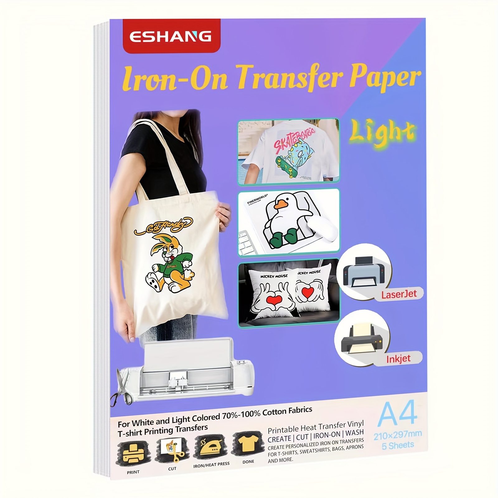 กระดาษถ่ายโอนความร้อนขนาด A4 ส - Printable Heat Transfer Vinyl บทวิจารณ์และราคา